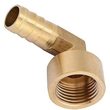 90 Graders Armbåge Mässing Hullingsmontage G1/2 Armågsslange Anslutningskoppling för Luft, Vatten, Bränsle, Olja, Inert Gaser (12 mm)