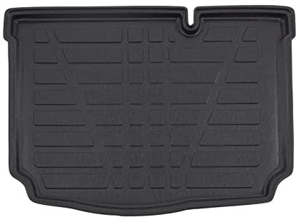 | Tapis De Coffre sur Mesure pour Fiesta 8 Depuis 2018, Noir, Antidérapant, Bord Haut, Toutes Saisons, Adapté Animaux de Compagnie