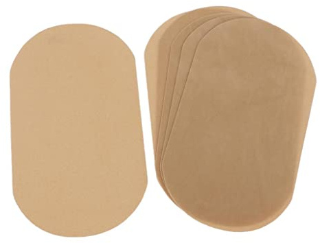 Sharplace 6pcs Samt Ellbogen- und Knieflicken zum Aufnähen oder Aufbügeln, ovale Flicken für Ellenbogen und Knie Applikation, Beige