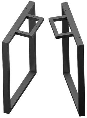 Tianman 71,1 cm Höhe 44,5 cm Breite, Möbelbeine, rustikale dekorative quadratische Röhre, Tischbeine, robuste Metall-Schreibtischbeine, Esstischbeine, industriell modern, DIY Eisenbankbeine