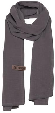 Knit Facory - Liv Schal - Fein Gewebter Damen Schal - Luftiger Musselinschal - Für Frühling und Sommer - 100% Bio-Baumwolle