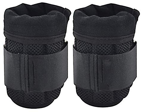 XBSLJ Sandsäcke, Knöchelgewichte, verstellbar, Fitnessgerät, tragbar, für Training, Laufen, Joggen, Walking, Aerobic, Schwarz, 2 kg