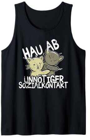 Hau Ab! Unnötiger Sozialkontakt BAKA Anime Style Geschenk Tank Top