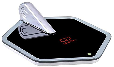 NCRD Échelle de Salle de Bains du Poids du Corps numérique, Grand écran de rétroéclairage LCD Rouge, 330 Livres
