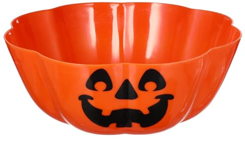 Housoutil Halloween Candy Bowl Large Pumpkin Candy Dish Trick or Treat Baskets Spooky Decoration Props Haunted House Horror Party Bar Table Decor