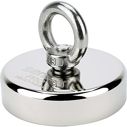 SENSEI® Extra Starker Magnet – 200 kg Zugkraft, Großer Neodym-Magnet – Ø 70 mm, Ösenmagnet mit Griff für Sicheren Halt und Magnetfischen