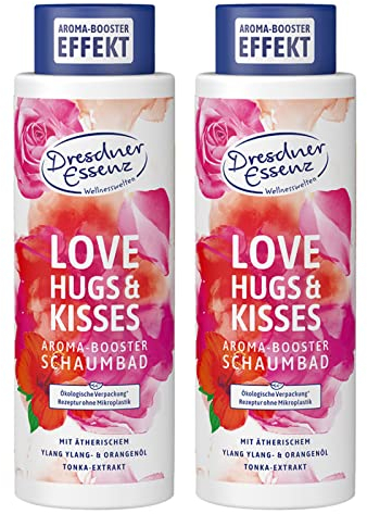 2er Pack Dresdner Essenz Schaumbad Love, Hugs and Kisses 2 x 500 ml Badezusatz vegan