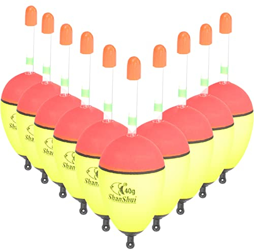 LIOOBO 10 Stück Angelschwimmer Angeln Bobber Angeln Schaum Schwimmer Angeln Zubehör Bobber zum Angeln