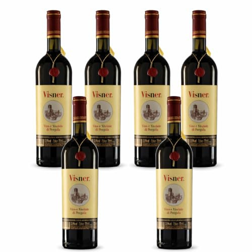 Cantina Tonelli Vino di Visciole di Pergola Visner 6 Bottiglie da 750 ml Bevanda Aromatizzata a Base di Vino e Visciole Montepulciano 13,5%