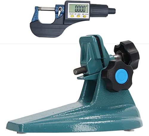 Tissting Präzisions Bügelmessschraube Halter mit Rutschfester Gummimatte, 20mm Maximale Öffnung Verstellbare Mikrometer Halterung Sockel für Bügelmessschraube bis 4 Zoll