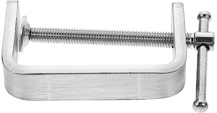 Hemobllo G-Type Clamp Stainless Steel Adjustable Screw Clamp for Carpentry Welding Metal Processing Silver