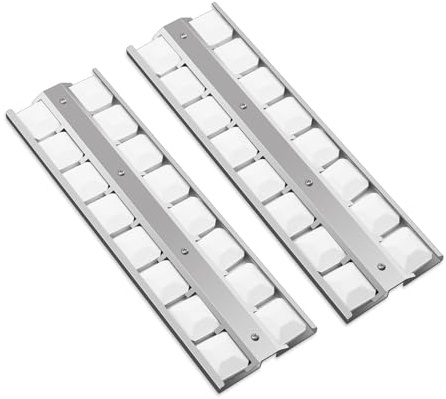 Plowo Grillbrikett & Keramikbriketts Set für Viking Gasgrill-Modelle, Edelstahl-Heizplatte, 45,7 x 14,7 cm, ersetzt Teile 032370-000, 2 Stück