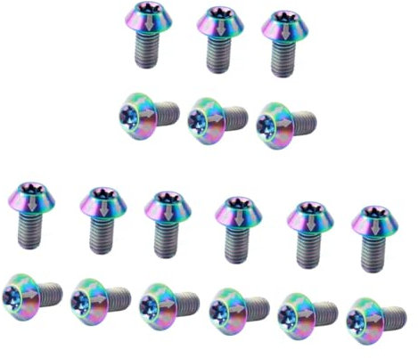SUPVOX 18pcs Titanium Alloy Bike Brake Pad Screw Disc Brake Bolt for Mountain Bike Wide Compatibility