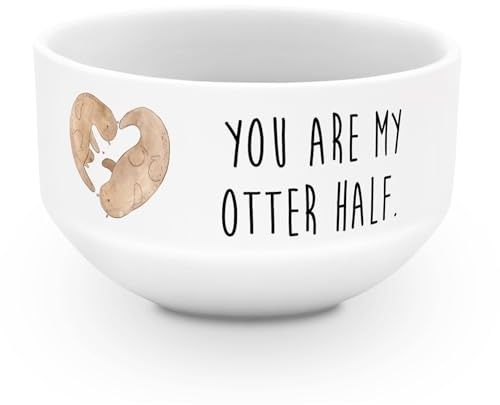 Mr. & Mrs. Panda schälchen Otter Herz - Geschenk, Design Schale, Müslischüssel, Liebe, Paar, Suppenschüssel, Müslischale, Seeotter, Jahrestag