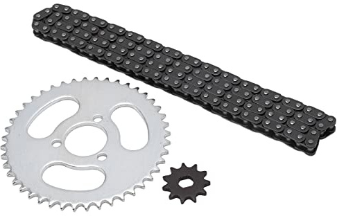 Wakects Front and Rear Chain Sprocket, T8F Motorcycle Front and Rear Sprocket, Front and Rear Sprocket Kit for Modified Karts ATVs and Mini Motorcycles