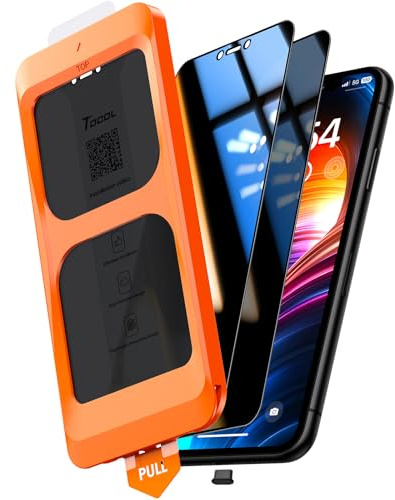 TOCOL für iPhone 11 /iPhone XR für Panzerglas Sichtschutz, Einfache Montage | 25° Anti-Spy Anti-Bläschen, 9H Militärschutz Stoßfest Kratzfest Haltbarkeit Anti-Fingerabdruck, Kompatibel mit Hülle, 2 Stück