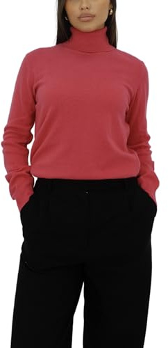 Win's Pull à col roulé en Laine et Cachemire pour Femme, Fabriqué en Italie