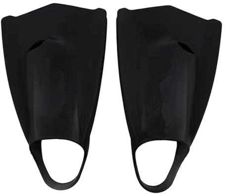Greabuy Silikon-Schwimmflossen, Reisegröße, kurze Schnorchelflossen, bequeme Schwimmtrainingsflossen für Schoß, Schwimmbad