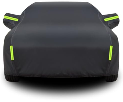 Autoabdeckung Outdoor für 𝖡𝖬𝖶 3er Cabrio E46 Autoabdeckung Vollgarage Allwetter Schutz Sonne Regen UV-Staub,Abdeckplane Auto mit Aufbewahrungstasche(Schwarz)