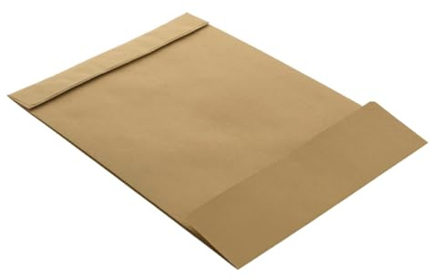 Emerson 50x Versandtasche DIN B4 Weiß 352x250 120 g RBD Braune Versandtaschen groß ohne Fenster gerade Klappe haftklebend Briefumschläge groß Briefkuverts Großformat B4 Briefhüllen Papier Umschläge