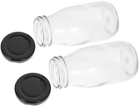 Ciieeo Petites Bouteilles En Verre De 200 Ml Avec Bouchon À Vis Et Bouchons Pour Jus