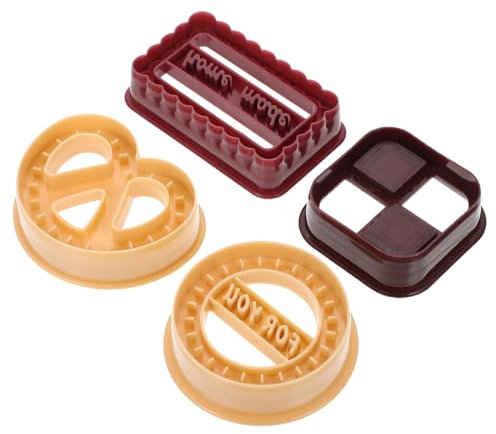 Alipis 2 Sätze Dänische Plätzchenform Plätzchen-stempel Fondant Platz Süßigkeitenformen Runder Keks Geometrische Ausstechformen Formen Formen Ausstechformen Weihnachten Würfel Pop Plastik