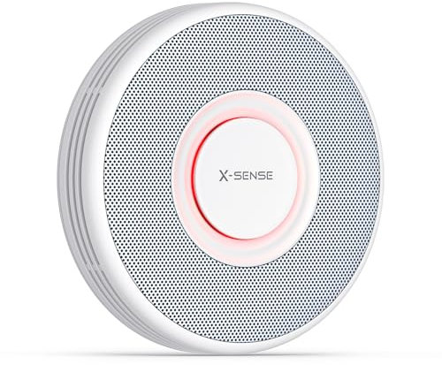 X-Sense Détecteur de Fumée Connecté avec Alertes Vocales Français et 17 Zones, Alarme Incendie Wi-FI Interconnectée, Station de Base SBS50 Requise, XS0B-MR, Lot de 1