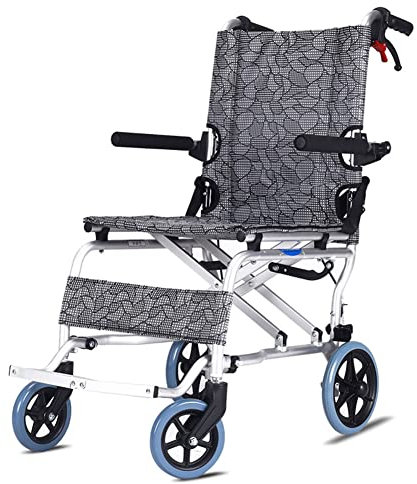 XSDAJSD Carrozzine, Carrozzina Portatile, Rollator Ultraleggero per Anziani e disabili, con Seduta Imbottita, Carrozzina da Viaggio Adatta per l'aereo
