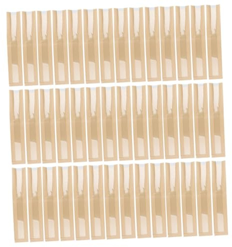 GLEAVI 50piezas Bolsas De Papel Kraft Para Pan Bolsas Para Envolver Pan Con Ventana Transparente Para Uso Doméstico