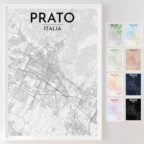 Mapdify Prato poster personalizzato della città, il tuo posto preferito come poster da parete, ricordo personalizzato di Prato – Stile: Headline