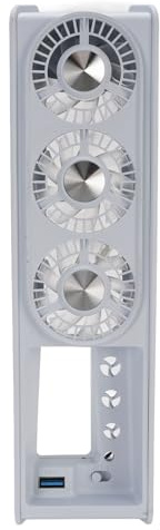 9 Blades Cooling Fan, for Slim Console with 2 Speeds USB 3.0 Port Game Console External Cooler 7 Color Light Disc & Digital Editions Black (White)