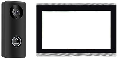 WAFOHSR 10 Pouces Vidéo Intelligente WiFi Numérique POE IP Kits De Système D'interphone Écran Tactile sans Fil Porte Téléphone for Appartement Villa Sonnette Audio Bidirectionnel(HD-10 inch 1V1)
