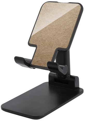 Jubonexis Beige Paper Flat Sheet Cell Phone Stand Foldable Adjustable Phone Stand for Desk