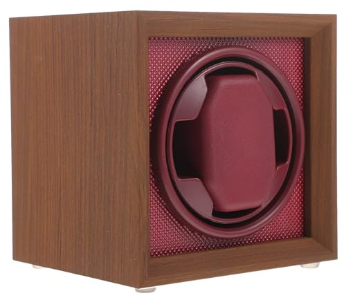 MALUGOGO Caja Enrolladora Automática para Relojes Motor Silencioso, Madera Marrón, 3 Configuraciones Ajustables, Adecuada para Cumpleaños y Regalos