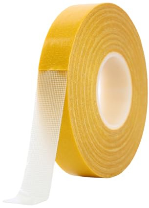 QIHAWN Double Sided Fabric Tape 0.8 x 33FT Heavy Duty for Curtains & DIY | Fiber mesh heavy duty, strong double-sided adhesion, no sew no iron, gentle on fabrics, for curtains trousers DIY home use