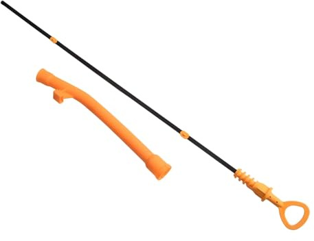 Ölmessstab mit Einfülltrichter Rohr Kit Kompatibel mit für VW Golf MK4 A3 Octavia Bora Cordoba 06A103663C 06B115611R Gelb