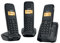 Gigaset A120 TRIO - Basic Cordless Home Phone with 3 Handsets and Energy-Saving ECO DECT Technology - Black