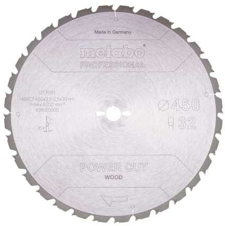 Metabo Kreissägeblatt HW/CT 450 x 30,32 FZ/FA 10 Grad, 628020000