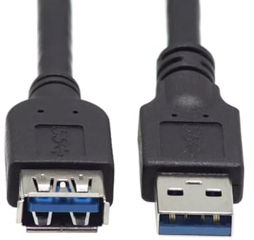 USB Extension Cable - USB 3.0 Extender Lead - USB A Male to Female - 5Gbps High Speed Data Transfer - For External Drive, Mouse, Keyboard, VR, Printer, Scanner, Docking Station and more - 2M