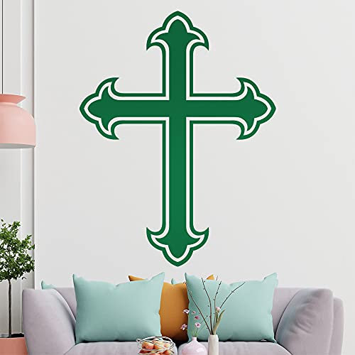 KIWISTAR Kreuz - Jesus Kreuzigung Christentum Wandtattoo in 6 Größen - Wandaufkleber Wall Sticker - Dekoration, Küche, Wohnzimmer, Schlafzimmer, Badezimmer
