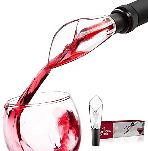 Various HK Weinbelüfter Ausgießer Weinausgießer Dekantierausgießer Flaschen Belüfter Aufsatz Premium Weinbelüfter und Dekanter Acryl Wein Dekantierer Tropffreier Wein Dekanter Flaschenausgießer