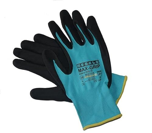 Merkle Montagehandschuhe Typ MAX-GRIP | Atmungsaktiv | Oeko-Tex Standard 100 | Größe 8-11 (Gr. 10 | 10 Paar)