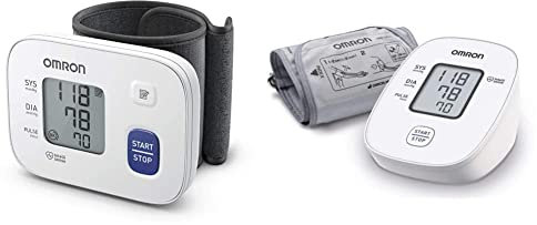 Omron RS1 Wrist Blood Pressure Monitor - at-Home or Portable Blood Pressure Machine for All Body Sizes & OMRON X2 Basic - Automatic Blood Pressure Monitor