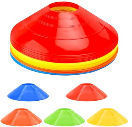 Conos de fútbol de 20 Unidades de Conos de Disco de Agilidad para Deportes de fútbol Cono de Entrenamiento de fútbol