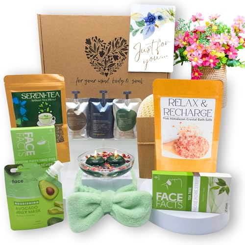 SPA DAY Coffret Cadeau Femme, Coffret de Bain et de Soins, Cadeau Spa Femme, Cadeau pour Elle, Fête des Mères, Noël, Anniversaire - Classique Vert