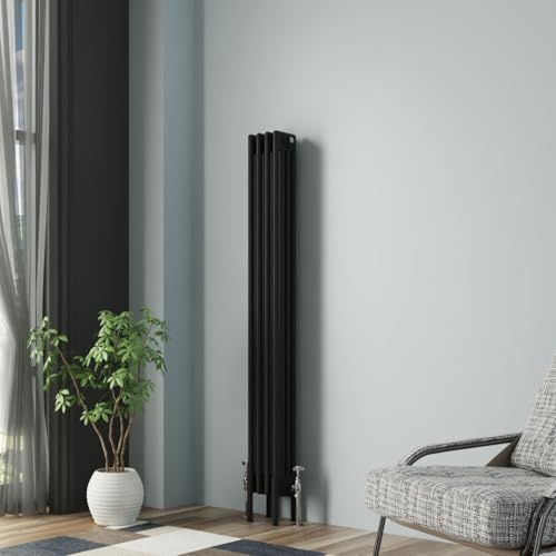 NRG Radiatori tradizionali del bagno del progettista di interni neri della colonna 1500x200mm del radiatore quattro del ghisa