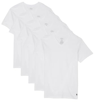 POLO RALPH LAUREN Unterhemden mit V-Ausschnitt, klassische Passform, 5er-Pack