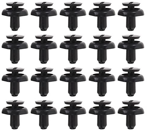 ECSiNG 50 Stück Auto Motor Heizkörper Halteklammern 5325920030 kompatibel mit Avensis Kunststoffnieten Auto Trim Clips Befestigungsclip für 7 mm Loch Schwarz