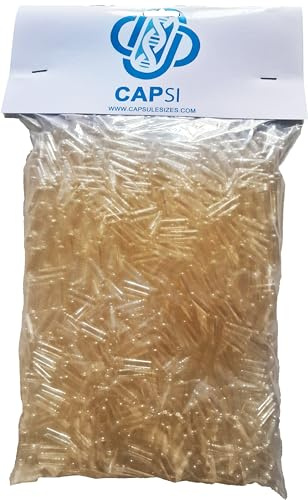 Empty HPMC Vegetarian Capsules Size 00 – 1000 Count Clear Plant-Based Capsules – Vegan, Kosher & Halal – Easy to Fill with ~0.95 ml Capacity