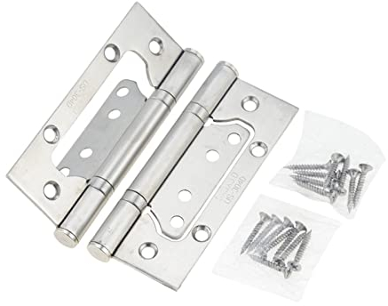 GEBBEM Scharniere 2-teiliges Türscharnier 4 Zoll 5 Zoll 201 Edelstahlscharnier Frei geschlitzte Holztür Zimmertür Leise Entladung Gummipufferscharnier (Color : 5inch X3mm)